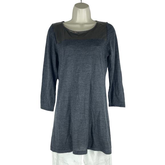 Ann Taylor Wool Blend Tunic Sweater Charcoal Gray Metallic Size S - Picture 1 of 7